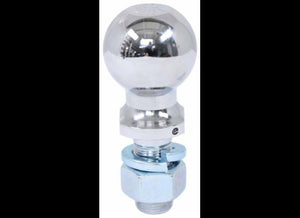 2-5/16" Hitch Ball - 1" Diameter x 2-1/4" Long Shank - Chrome - 10,000 lbs