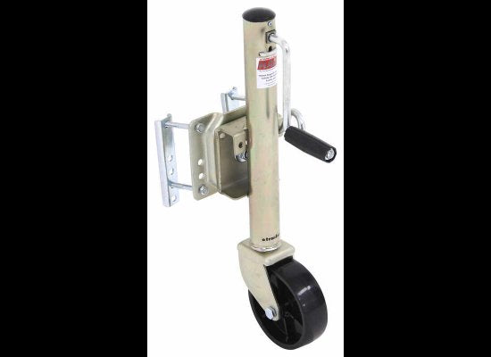 RAM BOAT TRAILER JACK W/WHEEL 1K, SIDE WIND, 10" LIFT, ZINC, 6" CASTER WHEEL