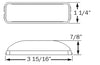Thinline LED Clearance or Side Marker Light, Red Lens 3.94" Wide, 3 Diode