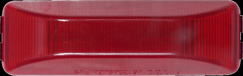 Thinline LED Clearance or Side Marker Light, Red Lens 3.94" Wide, 3 Diode