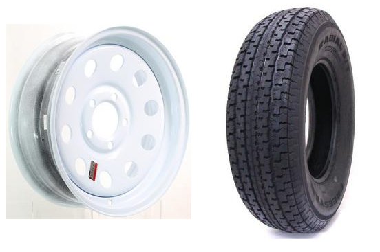 205/75R15 SPARE TIRE - WHITE MOD 5 LUG 5X4.5 LRD