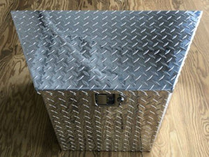 TRITON ALUMINUM DIAMOND PLATE CARGO BOX W/ HARDWARE 34"X15.5"X18.5"