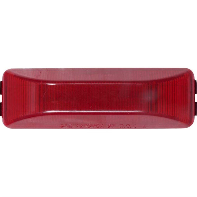 OPTRONICS FENDER / CLEARANCE MARKER LIGHT 4" RED RECTANGULAR 2 BULB