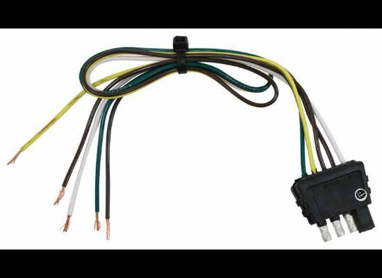 4-WAY 4-Pole Flat Connector, Trailer End, 18" Wires