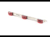 OPTRONICS LED LIGHT BAR FOR TRAILERS, 3 LIGHTS, 9 DIODES, RED, SILVER BASE