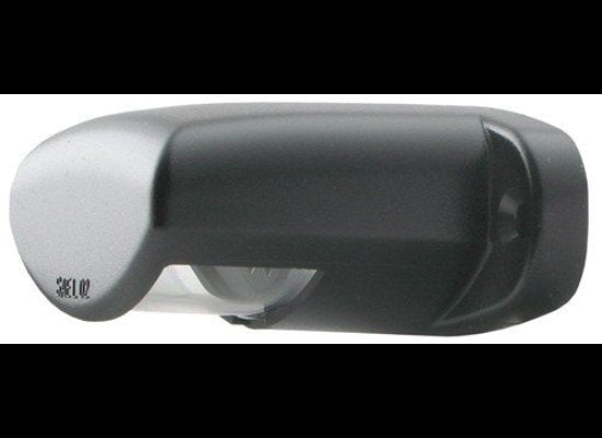 TRAILER LICENSE PLATE LIGHT WITH HOUSING AND MOUNTING BRACKET - CLEAR LENS, INCANDESCENT - BLACK BAS