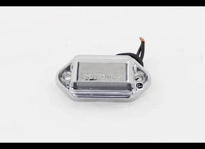 Mini LED Trailer License Plate Light w/ Chrome Housing - 2 Diodes - Rectangle - Clear Lens