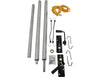 7' X 18' ALUMINUM TARP SYSTEM KIT, HEAVY DUTY BLACK MESH TARP, 7X18