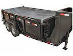 7' X 18' ALUMINUM TARP SYSTEM KIT, HEAVY DUTY BLACK MESH TARP, 7X18