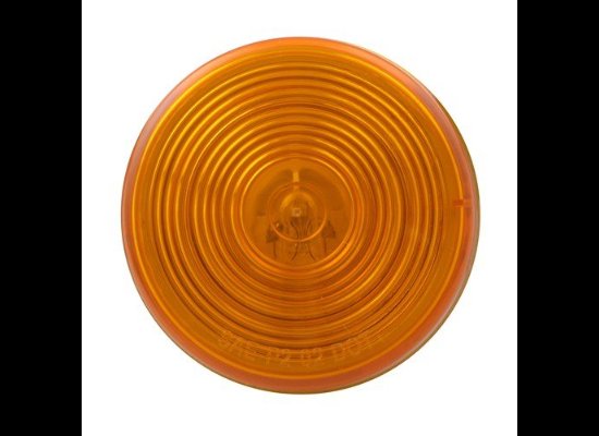 2.5" 2-1/2" ROUND CLEARANCE / SIDE MARKER TRAILER LIGHT - AMBER LENS