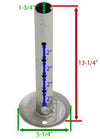 DROP LEG INSERT WITH PIN - 13-1/4" X 5-1/4" DIAMETER FOOTPLATE, ZINC COATED FOR A FRAME JACK