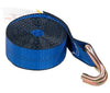 2" RATCHET STRAP WITH WIRE HOOK, BLUE, 15' LENGTH, 3333lbs WLL