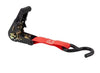 1" RATCHET STRAP WITH S HOOK - RED - 10' LENGTH