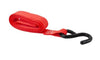 1" RATCHET STRAP WITH S HOOK - RED - 10' LENGTH