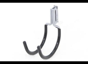 Dual Arm J-Hook for E Track and X Track Systems - Rubber Coated - 200 lbs