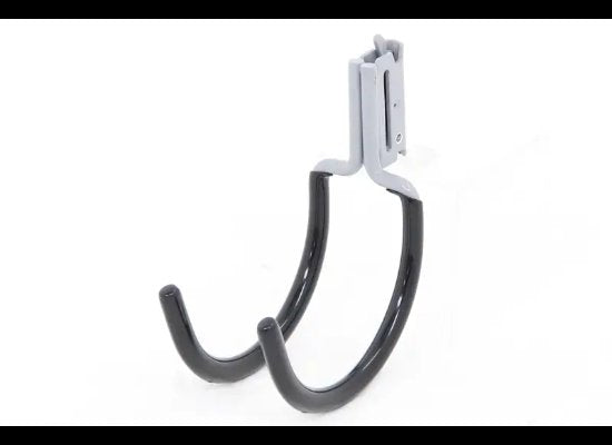 Dual Arm J-Hook for E Track and X Track Systems - Rubber Coated - 200 lbs