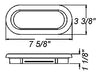 PVC GROMMET FOR 6", 6-1/2" OVAL TRAILER TAIL LIGHT