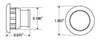 TecNiq Mini Clearance Marker 3/4" Round Red Lens LED w/ Pigtail & Grommet