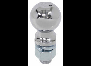2-5/16" Hitch Ball - 1" Diameter x 2-1/8" Long Shank - Chrome - 7,500 lbs