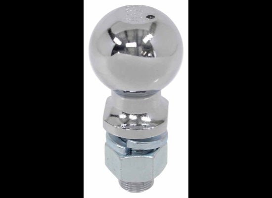 2-5/16" Hitch Ball - 1" Diameter x 2-1/8" Long Shank - Chrome - 7,500 lbs