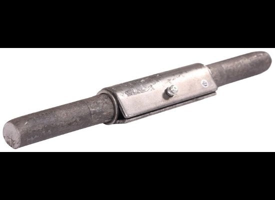 BENT ROLLER RAMP DOOR HINGE PIN, STEEL WELD ON, 10"X3/4" WITH ZERK