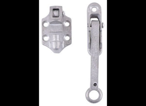 DOOR HOLD BACK 4" HOOK AND KEEPER ZINC PLATED ENCLOSED TRAILER DOOR