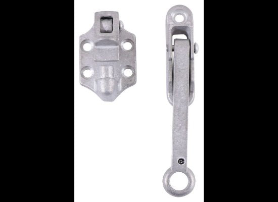 DOOR HOLD BACK 4" HOOK AND KEEPER ZINC PLATED ENCLOSED TRAILER DOOR