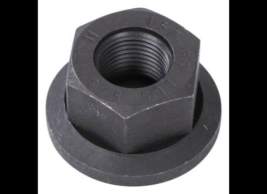 5/8"-18 BLACK HEX SWIVEL FLANGE LUG NUT - 2 PIECE, PTFE COATED