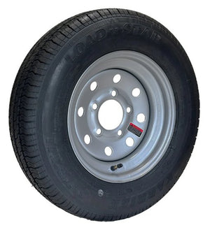 145/80R12 SPARE TIRE - SILVER MOD - 5 LUG 5X4.5 5 ON 4.5 - LRE, ST145R12 , 145/R12