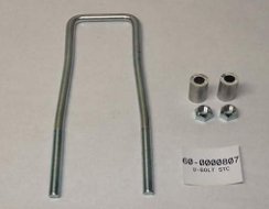 ALUMA 1/2" - 12" U-BOLT SPARE TIRE MOUNT, U BOLT