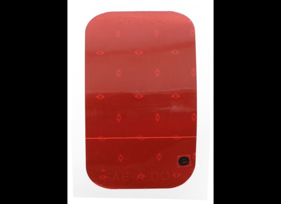 Oralite Reflector for Truck or Trailer - 3-1/2" x 2" Rectangle - Stick On - Red - Qty 1