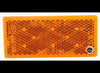 TRAILER REFLECTOR, ADHESIVE BACKING, RECTANGLE, AMBER, 3-1/8" X 1-3/8"