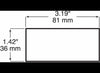 TRAILER REFLECTOR, ADHESIVE BACKING, RECTANGLE, AMBER, 3-1/8" X 1-3/8"