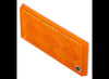 TRAILER REFLECTOR, ADHESIVE BACKING, RECTANGLE, AMBER, 3-1/8" X 1-3/8"