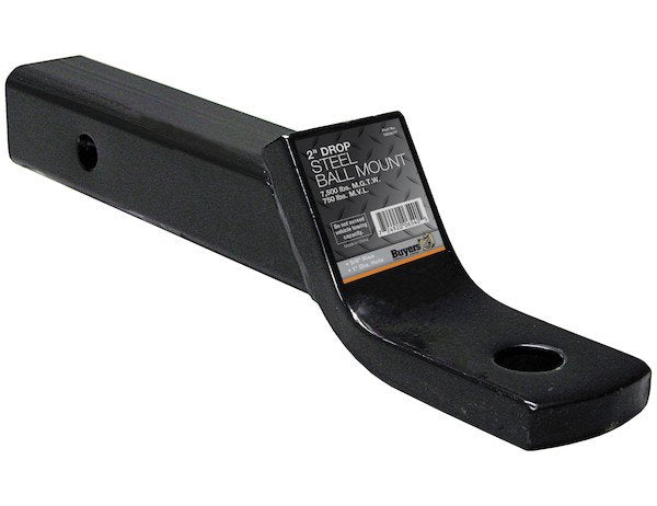BUYERS BALL MOUNT 2" HITCH, 2" DROP, 3/4" RISE, 1" SHANK, 7.5K