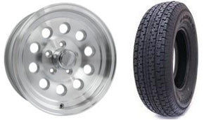 ST205/75R15 ON S20 ALUMINUM WHEEL 5 LUG 5X4.5 - LRD