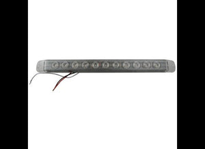 OPTRONICS LED COMBINATION TAIL LIGHT, CLEAR LENS LED, 11 DIODE, 17" X 1-1/2"