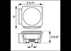 MICRO FLEX LED TRAILER TAIL LIGHT, 6 FUNCTION, SQUARE, 18 DIODE PASSENGER SIDE, PS RIGHT 5-1/4" x 5"
