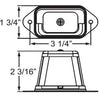 LED TRAILER LICENSE PLATE LIGHT - 5 DIODE, CHROME PLATED, CLEAR LENS