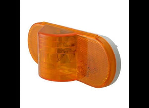 SEALED 6-1/2" MIDSHIP TURN SIGNAL / SIDE MARKER LIGHT - AMBER, LED, 9 DIODE