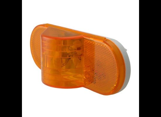 SEALED 6-1/2" MIDSHIP TURN SIGNAL / SIDE MARKER LIGHT - AMBER, LED, 9 DIODE