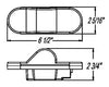 SEALED 6-1/2" MIDSHIP TURN SIGNAL / SIDE MARKER LIGHT - AMBER, LED, 9 DIODE