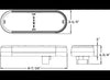 LED BACK UP LIGHT, SUBMERSIBLE, 10 DIODE, CLEAR, OVAL, 6-7/16" X 2-1/4"