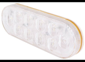 LED BACK UP LIGHT, SUBMERSIBLE, 10 DIODE, CLEAR, OVAL, 6-7/16" X 2-1/4"