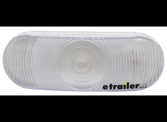 OPTRONICS CLEAR BACK UP REVERSE LIGHT, SUBMERSIBLE, INCANDESCENT, OVAL, 6-1/2" X 2-1/4"