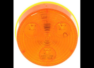2" ROUND ALMBER LED CLEARANCE, SIDE MARKER LIGHT - 3 DIODE