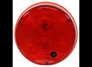 2" LED ROUND CLEARANCE / SIDE MARKER TRAILER LIGHT - RED LENS 3 DIODE