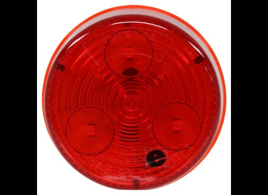 2" LED ROUND CLEARANCE / SIDE MARKER TRAILER LIGHT - RED LENS 3 DIODE