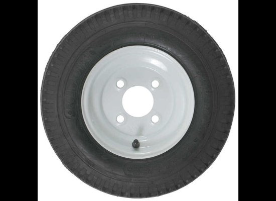 4.80/4.00-8 8" WHITE WHEEL ASSEMBLY 4X4, LRC