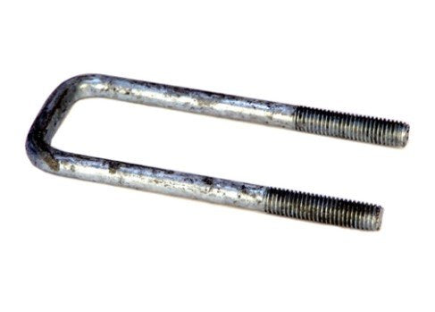 U-BOLT WITH NUTS, SQUARE 2" WIDE, 1/2" DIAMETER, 6-5/8" LONG GALVANIZED